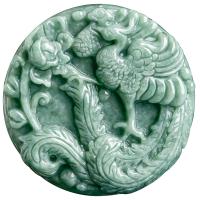 Jadeite Pendant, Carved, green, 50x10.50mm, Sold By PC