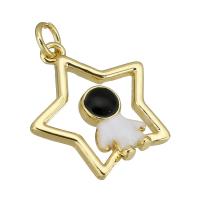 Brass Jewelry Pendants fashion jewelry & DIY & Unisex & enamel golden Sold By Lot