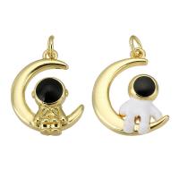 Brass Jewelry Pendants Astronaut fashion jewelry & DIY & Unisex & enamel Sold By Lot