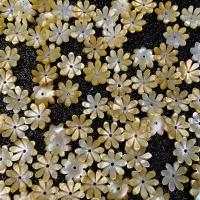 Perles de coquillage jaune naturel, coquille jaune, fleur, DIY, Jaune, 10mm, Vendu par PC
