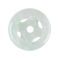 jade perle d'entretoise, Rond, unisexe & creux, vert clair, 10x2mm, Vendu par PC