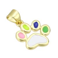 Brass Jewelry Pendants fashion jewelry & DIY & for woman & enamel multi-colored Sold By Lot