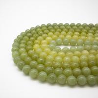 Hetian Jade Perle, rund, poliert, DIY, grün, 10mm, ca. 37PCs/Strang, verkauft per ca. 14.5 ZollInch Strang