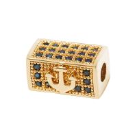 Cubic Zirconia Micro Pave Brass Beads Rectangle plated micro pave cubic zirconia nickel lead & cadmium free Approx 3.8mm Sold By PC