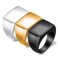 Titanium Steel Finger Ring plated Unisex 13mm US Ring Sold By PC