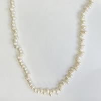 Riso coltivato in perla d'acqua dolce, perla d'acquadolce coltivata naturalmente, DIY & superiore forato, bianco, 3-4mm, Venduto per 14.96 pollice filo
