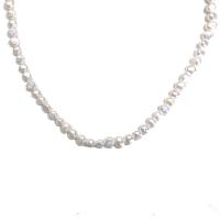 Mygtukas Kultūringas gėlavandenių perlų karoliukai, Gėlo vandens perlų, Pasidaryk pats, baltas, 6-7mm, Parduota už 14.96 Inch Strand