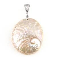Shell Pendants Zinc Alloy with Shell mixed colors Sold By PC
