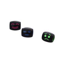 Akril nakit Beads, obojen, serija izraza lica & možete DIY, miješana boja, 11x12mm, 850računala/Torba, Prodano By Torba