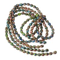 Cloisonne Beads Oval Carved Approx 1mm Approx Sold Per Approx 15 Inch Strand
