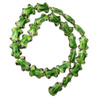 Cloisonne Beads Frog Carved green Approx 2mm Sold Per Approx 14.5 Inch Strand