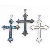 Shell Pendants Zinc Alloy with Shell Cross Sold By PC
