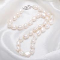 Collar de Perlas Natural de Freshwater, Perlas cultivadas de agua dulce, Irregular, más colores para la opción, 10-11mm, Vendido para aproximado 17.7 Inch Sarta