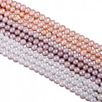Riso coltivato in perla d'acqua dolce, perla d'acquadolce coltivata naturalmente, DIY, nessuno, 4-8mm, Venduto per 14.96 pollice filo