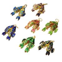 Cloisonne Pendants Carved random style & mixed Random Color 25mm Approx 5mm Sold By Lot