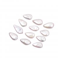 Cultured No Hole Freshwater Pearl Beads, Teardrop, DIY, white, 9x16mm, Sold By PC