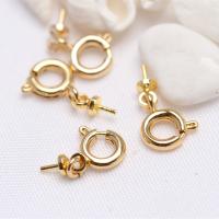 Brass Spring Ring Clasp gold color plated DIY golden nickel lead & cadmium free Sold By PC