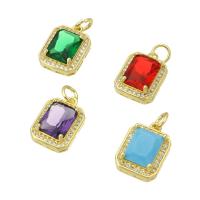 Cubic Zirconia Brass Pendants gold color plated micro pave cubic zirconia Approx 2mm Sold By Lot