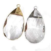 Crystal Pendants Stainless Steel with Crystal Teardrop Sold By PC