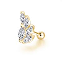 Cubic Zircon (CZ) Stud Earring Stainless Steel with Cubic Zirconia for woman Sold By PC