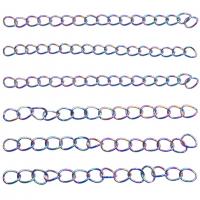 Stainless Steel Extender Chain colorful plated Unisex & twist oval chain Length Approx 1.97 Inch Sold By PC