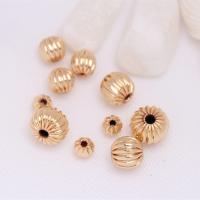 Brass Jewelry Beads gold color plated DIY golden nickel lead & cadmium free 3-8mm Sold By PC