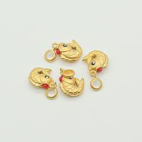Brass Jewelry Pendants Fish gold color plated fashion jewelry & enamel golden nickel lead & cadmium free Sold By PC