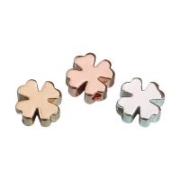 Brass Jewelry Beads Four Leaf Clover plated DIY Sold By PC