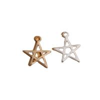 Brass Jewelry Pendants Star plated DIY Sold By PC