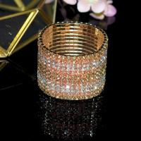 Iron Bangle plated fashion jewelry &  & with rhinestone 43mm Inner Approx 60mm Sold By PC