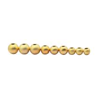 Brass Jewelry Beads gold color plated DIY & matte golden nickel lead & cadmium free 4-6mm Approx 1.3mm Sold By Bag