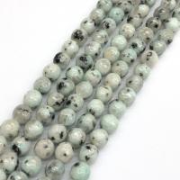 Lotos Jaspis Perle, rund, poliert, DIY & facettierte, gemischte Farben, verkauft per 38 cm Strang