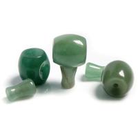 Aventurina verde cabeza de gurú en 3-agujero, pulido, 2 piezas & Bricolaje, verde, 12-20mm, 2PC/Set, Vendido por Set