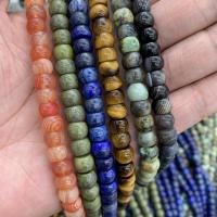 Perles de pierres précieuses mixtes, Pierre naturelle, tambour, poli, DIY, plus de couleurs à choisir, 6x8mm, Vendu par Environ 15 pouce brin
