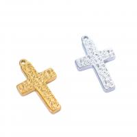 Stainless Steel Cross Pendants 304 Stainless Steel plated DIY & hammered Sold By Bag