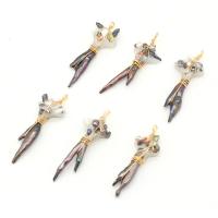 Freshwater Pearl Pendants Iron with pearl irregular mixed colors Sold By PC