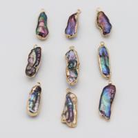 Sladkovodní Pearl Přívěsky, s Mosaz, Biwa, barva pozlacený, módní šperky & DIY, 9x23-10x26mm, Prodáno By PC