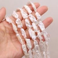 Cultured Biwa Freshwater Pearl Beads irregular DIY white 8x20- Sold Per Approx 15 Inch Strand