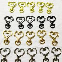 Zinc Alloy Key Clasp Setting Heart plated Unisex nickel lead & cadmium free Approx Sold By Bag