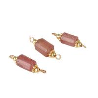 Gemstone Connector with Zinc Alloy gold color plated DIY Sold By PC