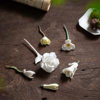 White Porcelain Artificial flowers handmade for home and office & durable Sold By PC