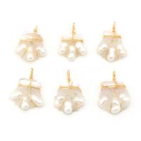 Freshwater Pearl Pendants with Resin & Iron gold color plated fashion jewelry & DIY Sold By PC
