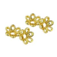 Zinc Alloy Bead Cap Flower real gold plated hollow Sold By PC
