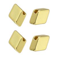 Zinc Alloy Jewelry Beads Rhombus real gold plated Approx 2mm Sold By PC