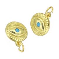 Brass Jewelry Pendants with Glass gold color plated fashion jewelry & DIY golden Approx 3mm Sold By Lot