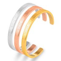 Stainless Steel Cuff Bangle, forgyldt, mode smykker & for par, flere farver til valg, Solgt af PC