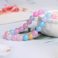 Agat pärlor, Rund, DIY & olika storlek för val, blandade färger, Såld Per Ca 14.17 inch Strand