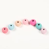 Wood Beads painted DIY mixed colors Sold By Bag