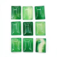Groene Agaat Cabochon, Rechthoek, verschillende grootte voor keus, groen, Verkocht door PC