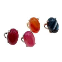 Pierścień z agatem, Mosiądz, ze Agat koronkowy, dla kobiety, dostępnych więcej kolorów, 29x20x15mm, sprzedane przez PC
